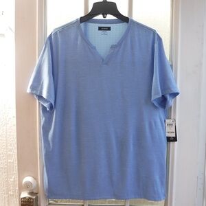 Alfani Alfa Tech Synthetic Stretch Short Sleeve Barbos Neck Shirt